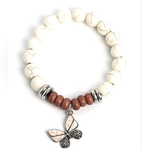 Beautiful Butterfly stone bead Bracelet